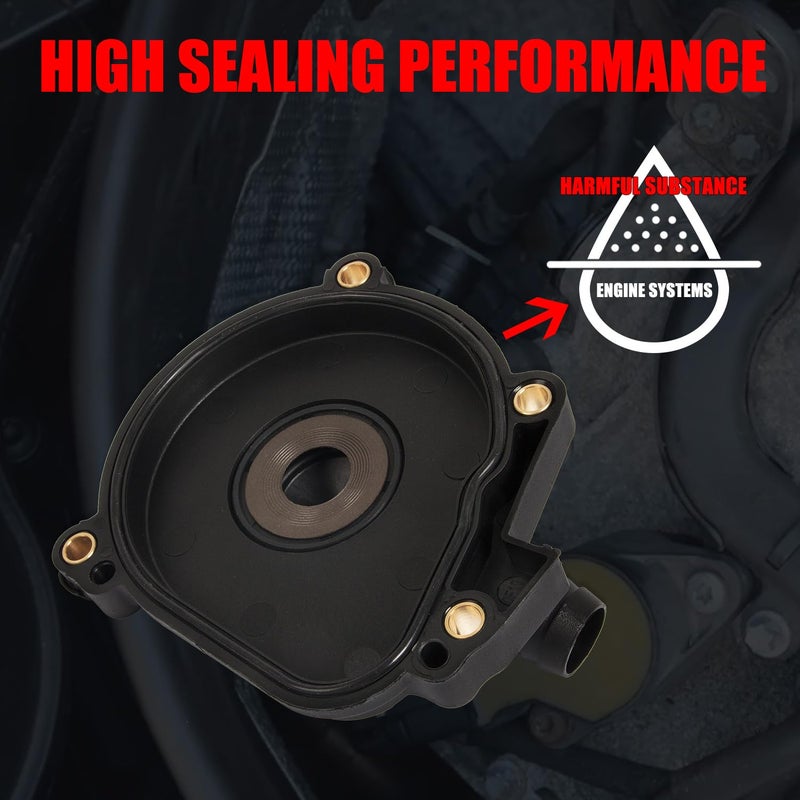 RANSOTO PVC Vent Valve Crankcase Breather Oil Separator Cover and Camshaft Expansion Plug Kit Compatible with Mercedes ML350 C230 C300 E350 C350 SLK300 ML450 Replace 2720100631 0009985690 0009986590 - Image 3